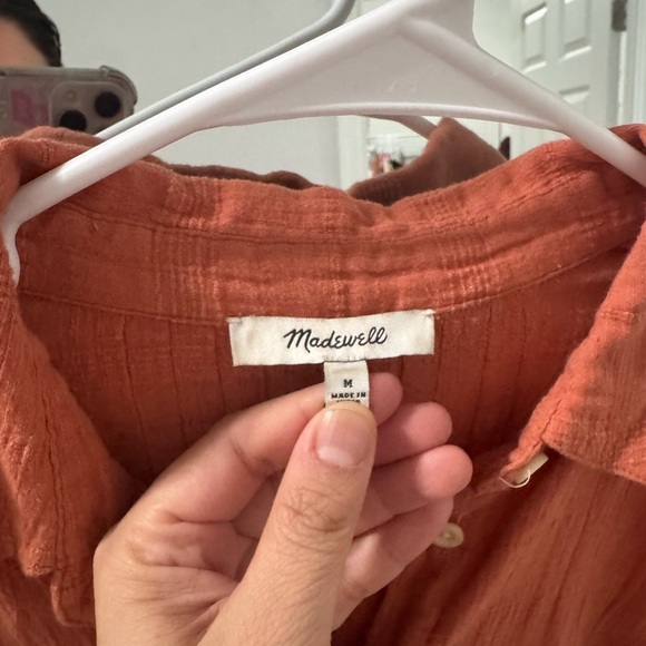 Madewell Courier Pintuck-Back Shirt in Textured Windowpane - Picture 5 of 6